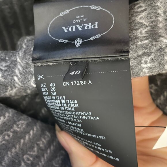 PRADA NEW COAT SINGLE BREASTED DOUBLE WOOL COAT NEW 40 - Picture 10 of 14